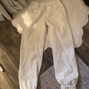 white brandy melville sweatpants